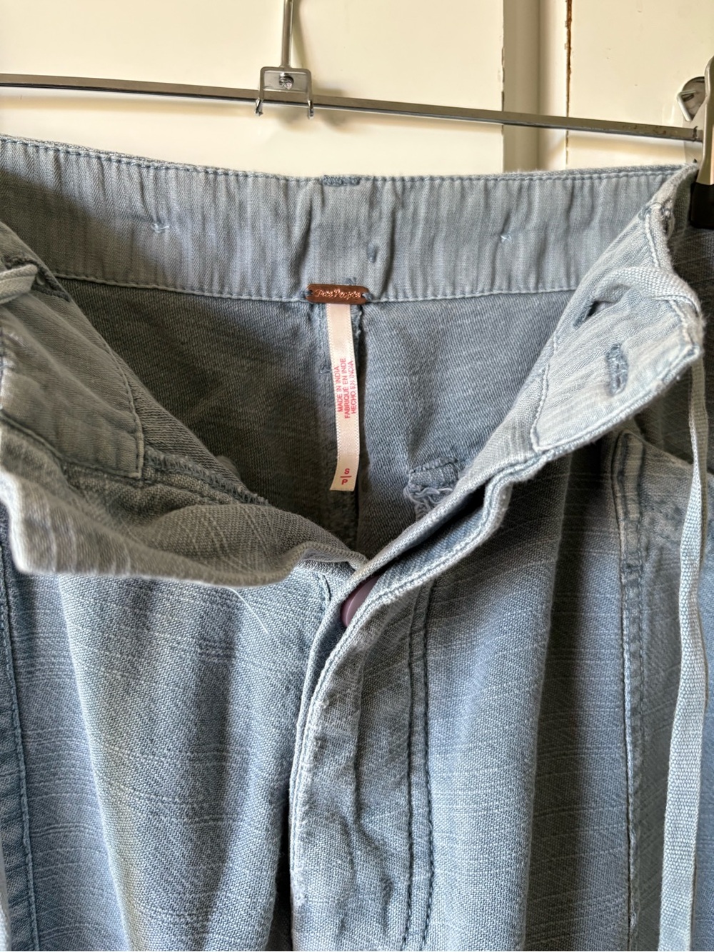 Free People Light Blue Washed Utility Joggers - Picture 3 of 5